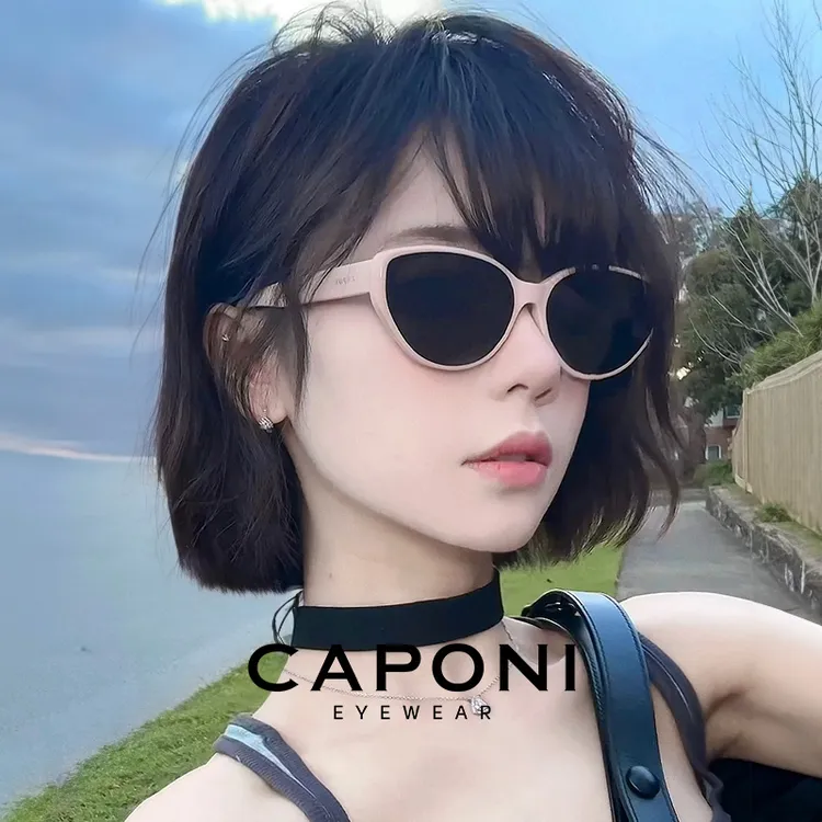 CAPONI俏皮粉猫框墨镜女高级感2025新款偏光防晒防紫外线太阳眼镜