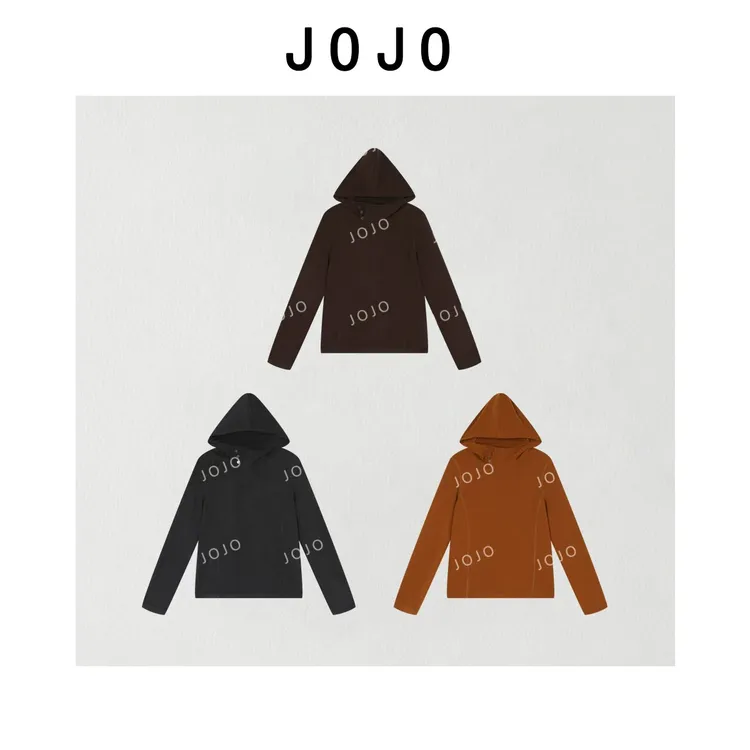 玖了个玖 2025秋季新款极简风连帽卫衣休闲修身百搭上衣2509C6348