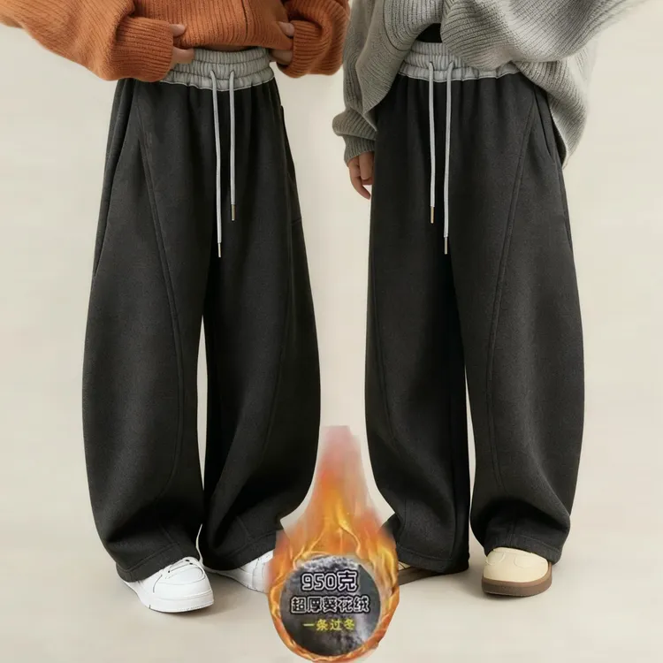 弯刀裤一体葵花绒一条过冬2025冬季新款超厚休闲时尚