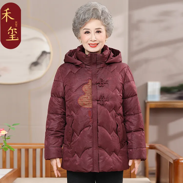 奶奶棉袄大码加绒加厚老太太棉服外套女中老年人妈妈冬季保暖棉衣