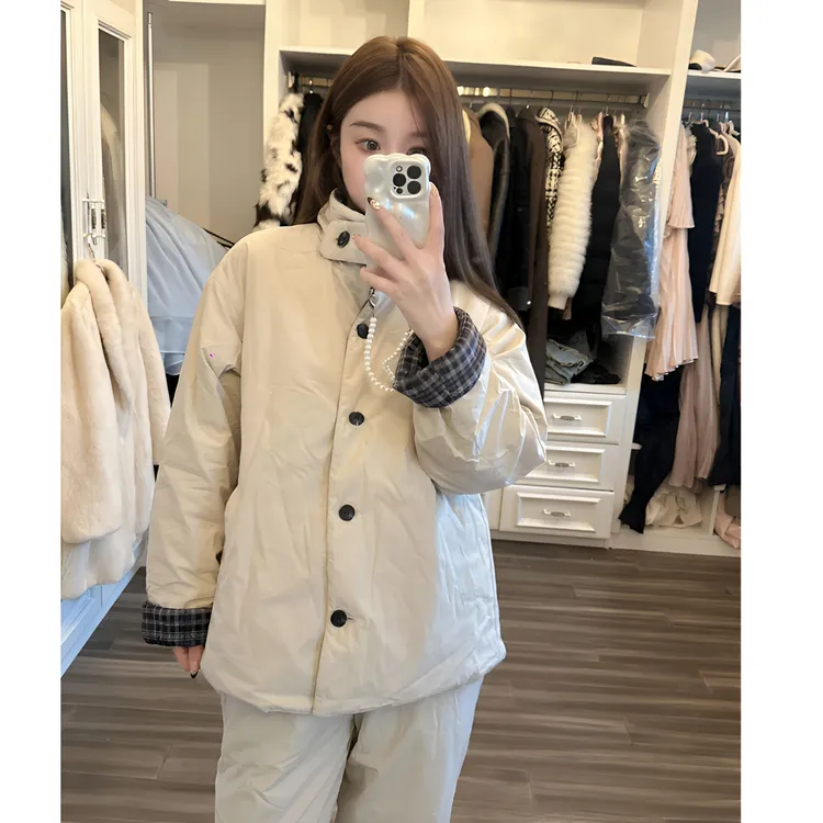 【DMXJ大梦想家】韩版纯色双面夹棉睡衣女秋冬款加厚保暖家居服套装