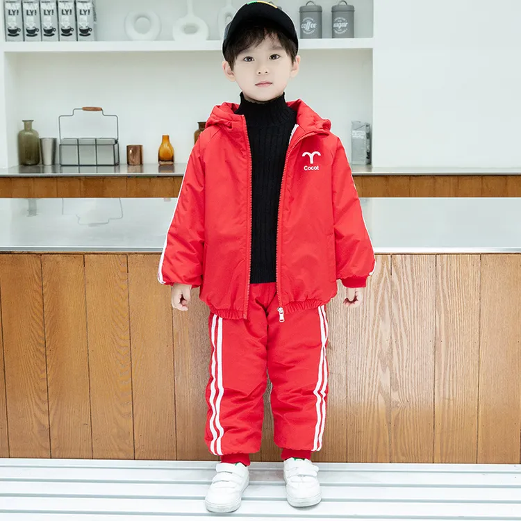 【沫沫家】男女童棉衣套装秋冬加绒加厚冬装宝宝棉袄洋气棉裤潮童