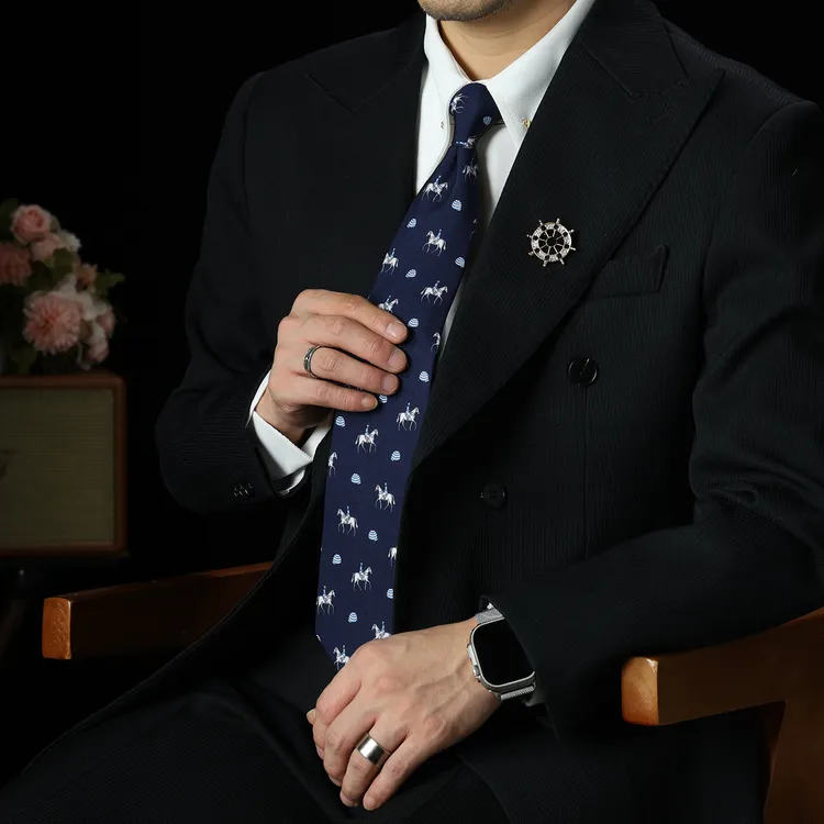 复古仿真丝手打领带男商务高档老钱风古着10CM衬衫宽版新郎结婚礼