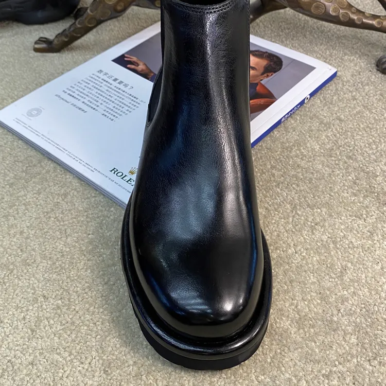 广州2025冬装新款双层牛皮高品质商务休闲切尔西男士皮鞋3192-2A