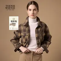 TeenieWeenie小熊衬衫女25复古时尚日常通勤格纹衬衫TTYC254TW1D