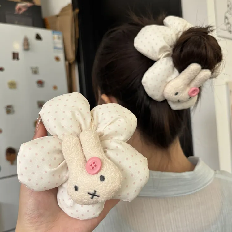 可爱卡通米菲兔发圈甜妹百搭波点花朵大肠圈超仙少女ins风发绳