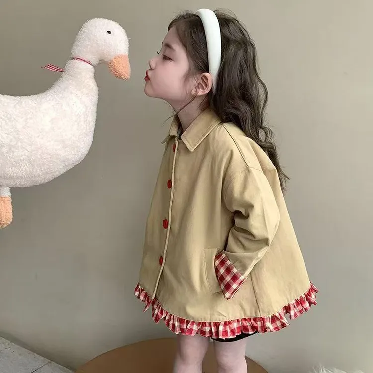（陈思晨）女童风衣新款洋气时髦儿童春装女宝宝春秋款休闲百搭外套