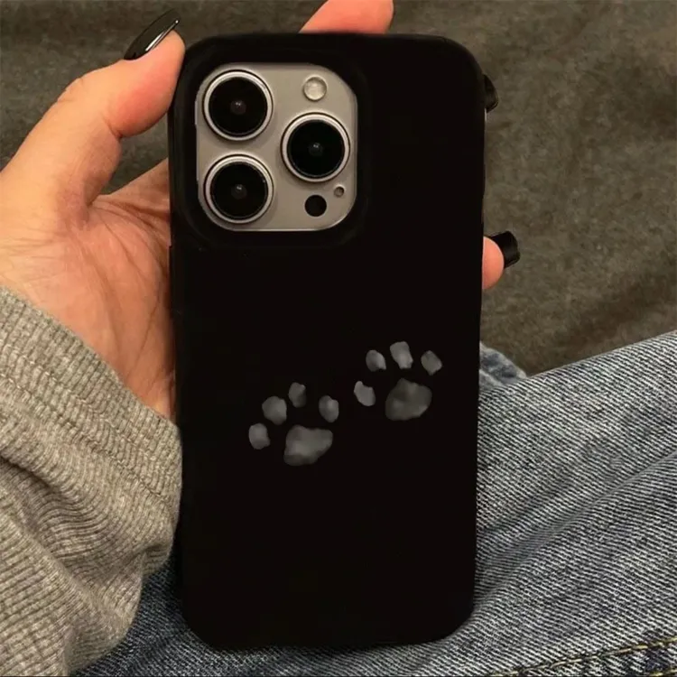 雅天立可爱爪印适用iPhone16苹果13手机壳15promax小众14/11果冻