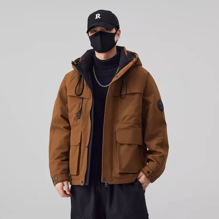 MR.MUDI/穆迪先生高端户外美式机能风连帽羽绒服男士2025冬季新款