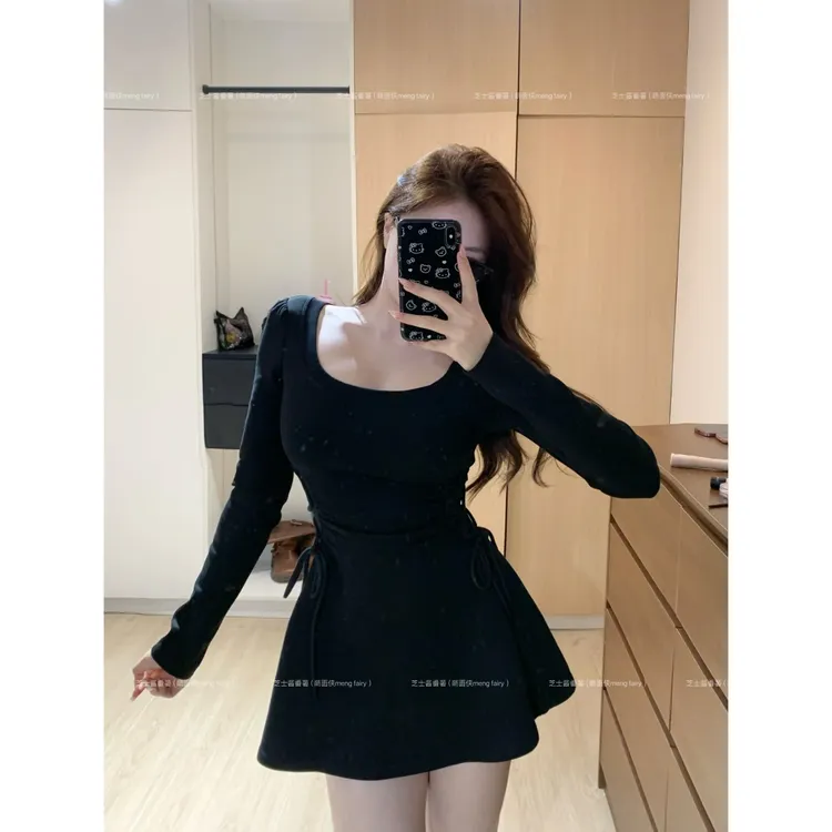 萌面侠芝士【反转美学】81.5%棉质收腰连衣裙出游服装女5637流光风