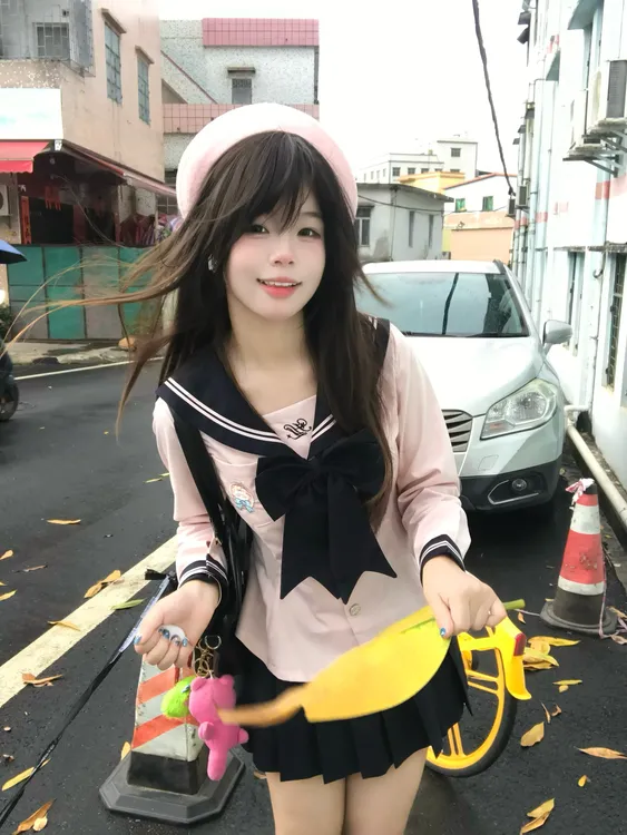 星珞/酱酱猫jk制服原创正版秋冬收腰长袖水手服粉色刺绣套装显瘦