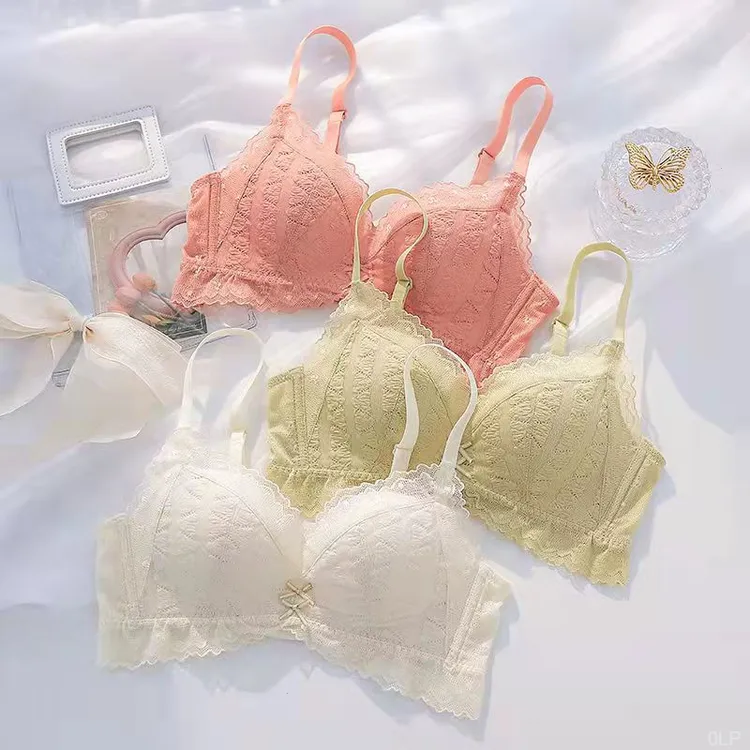 性感内衣女士薄款夏季无钢圈防下垂收副乳小胸聚拢上托文胸罩舒适