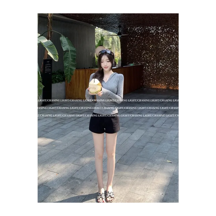 【CHASINGLIGHT】“腿精密码”韩系大姐姐简约A字短裤 K1534