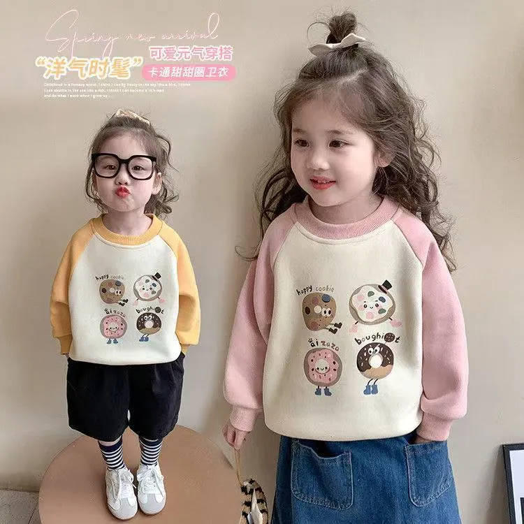 女童卫衣春秋季2025新款洋气时髦儿童秋装长袖女宝宝韩版休闲上衣