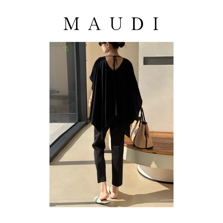 MAUDI时髦腿精裤子女秋季修身九分裤百搭通勤显高显瘦小脚裤8164