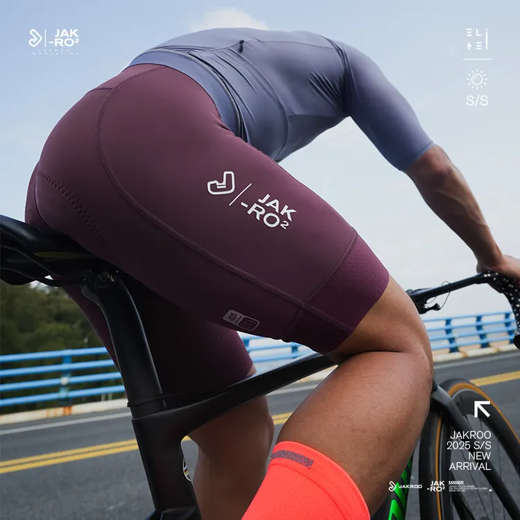 捷酷夏ICEFLOW凉感男士专业竞技双箭头多巴胺公路车骑行背带短裤