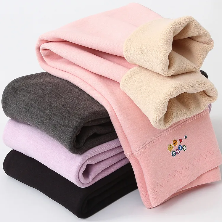 儿童加绒加厚保暖裤女童薄款打底裤秋冬季男童棉裤中大童宝宝秋裤