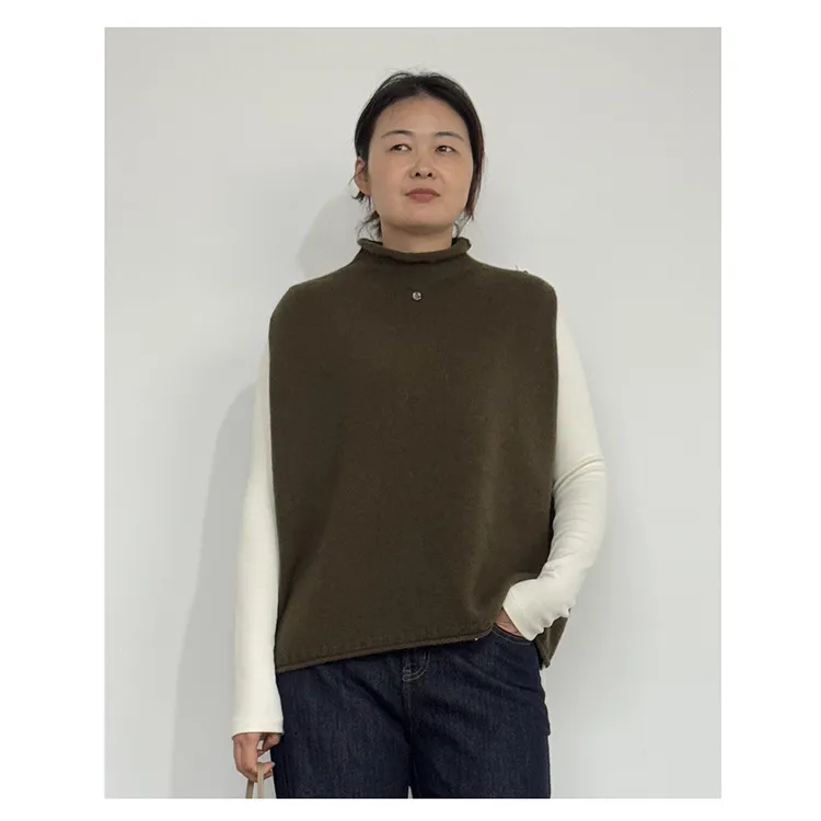 M109  秋冬新款女士时尚百搭半高领午休针织毛衣