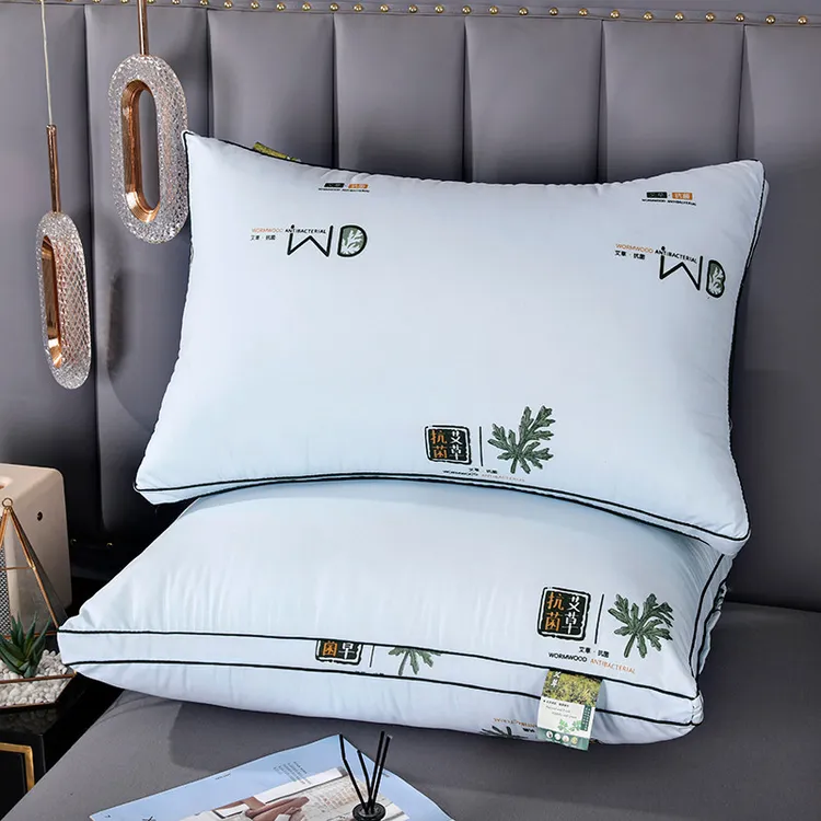 艾草枕芯单人枕头家用男女护颈椎羽丝绒枕宿舍酒店睡眠成人枕头