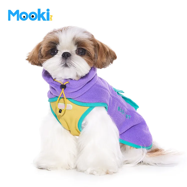 mookipet狗狗衣服冬装加厚马甲保暖西高地雪纳瑞宠物摇粒绒披风