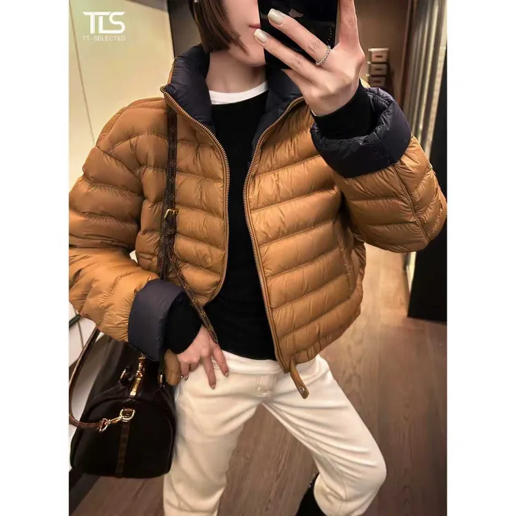 TT【排骨鹅】90国标白鹅绒廓形锁温横格立领保暖轻盈羽绒服Y5108