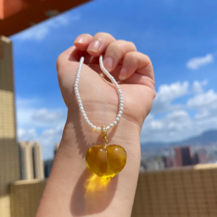 屁桃爱心搭配银扣可做多样配饰