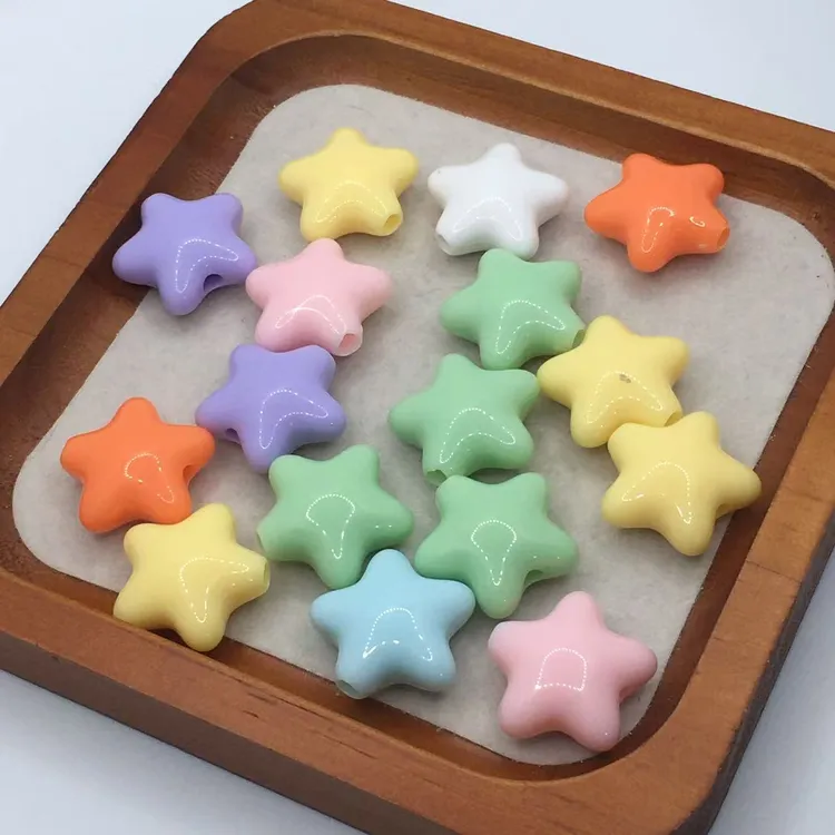 亚克力配件散装串珠DIY蝴蝶花花爱心奶油圆珠