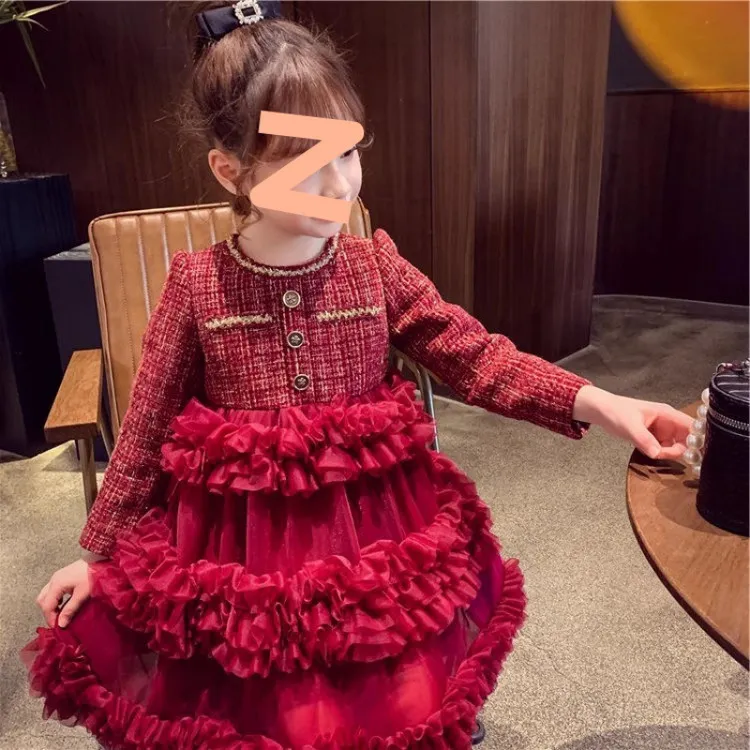 2025秋装新款！女童长袖公主裙tutu裙小女孩洋气可爱连衣裙6Y156