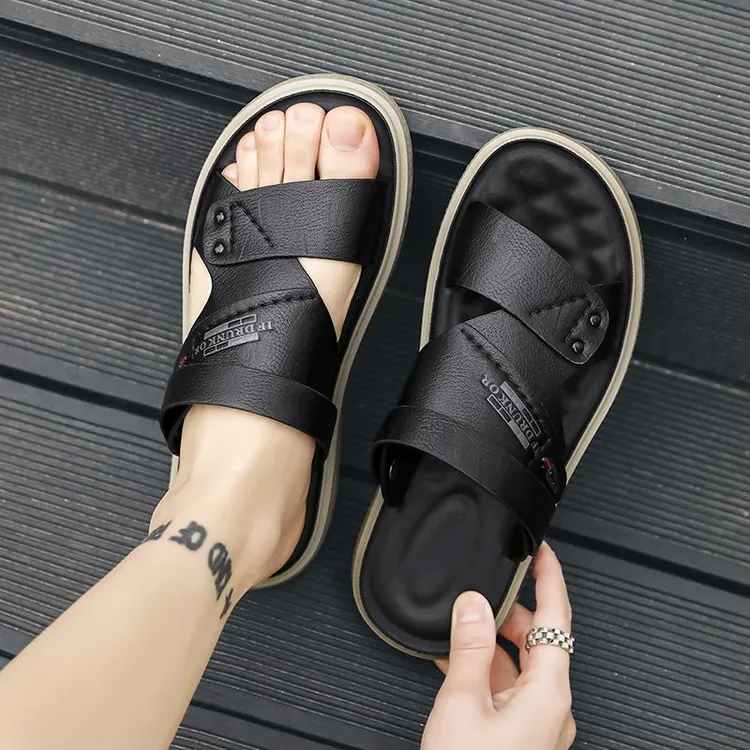 高级男夏季新款凉鞋百搭休闲复古拖鞋户外防滑耐磨运动户外沙滩鞋