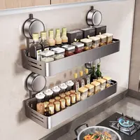 吸盘厨房置物架多功能墙上调料家用收纳调味品油盐酱醋调味料架子