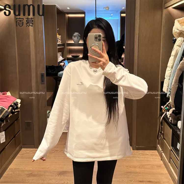 宿慕SUMU百搭舒适保暖鹅绒卫衣11-8新款设计感时尚男女同款上衣02