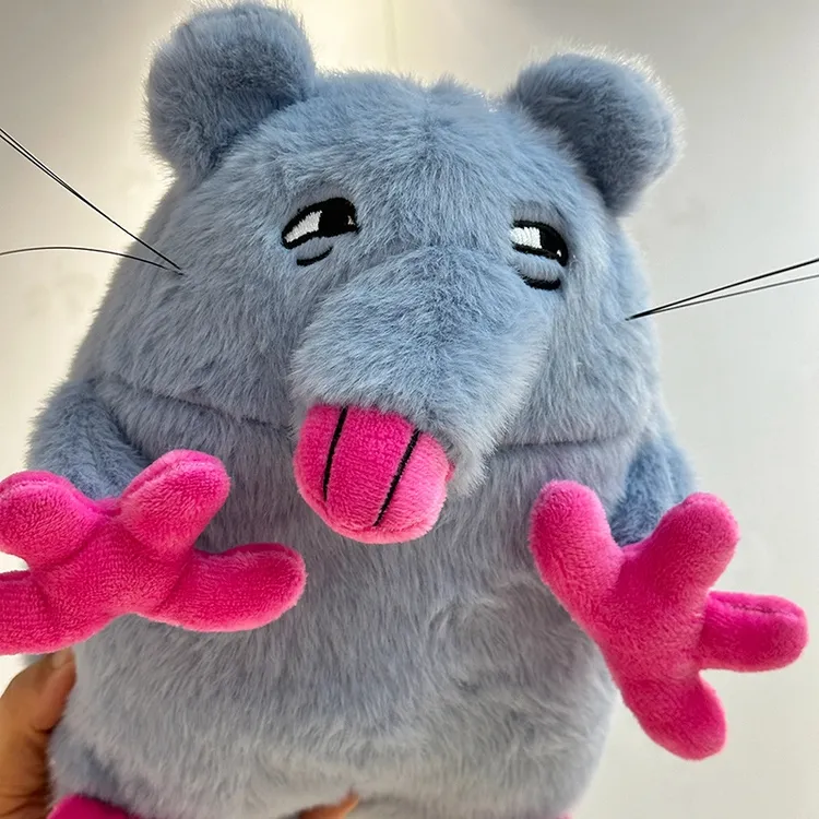 零零和猫可录音会说话的比萨塔老鼠毛绒小妹妹还没睡呀创意玩偶