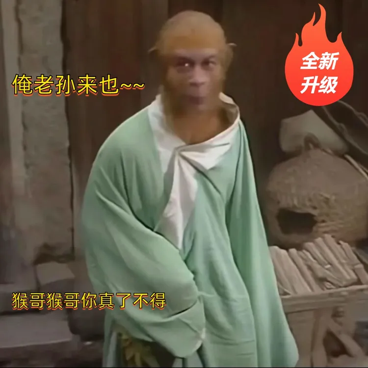 孙悟空同款绿色睡袍长袍睡衣长衫齐天吗喽猴哥家居服加棉加绒搞怪