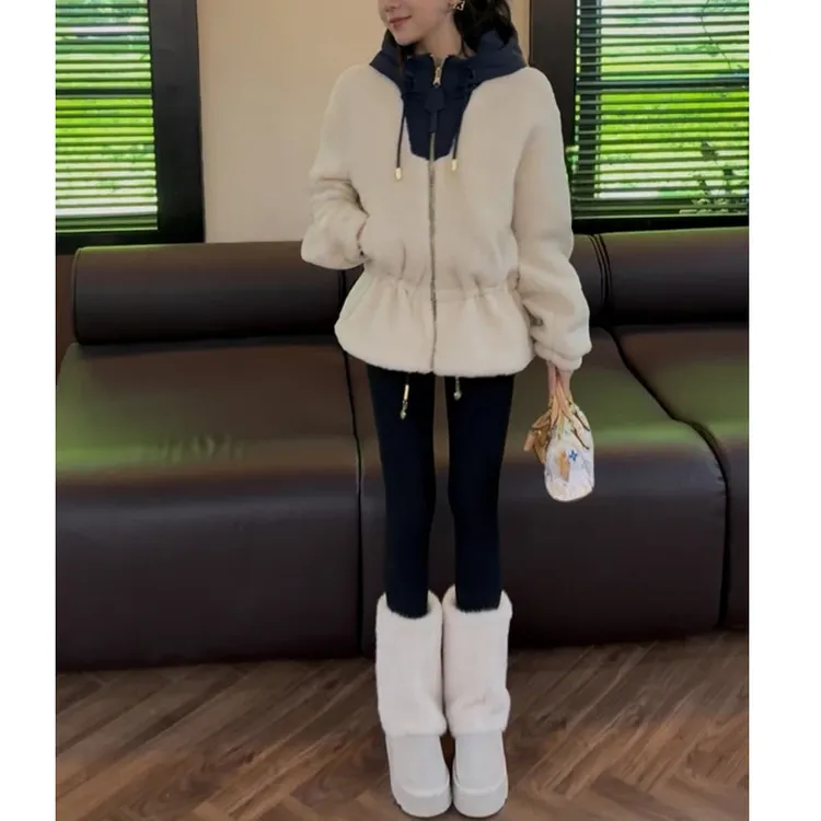 【圣诞滑雪系列】2025年冬季新款今年流行超好看两面穿收腰保暖外套