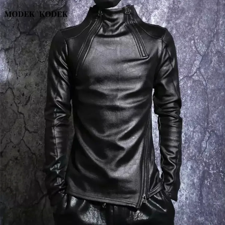 MODEK KODEK秋冬加绒修身立领保暖卫衣男士高级感设计拉链打底衣