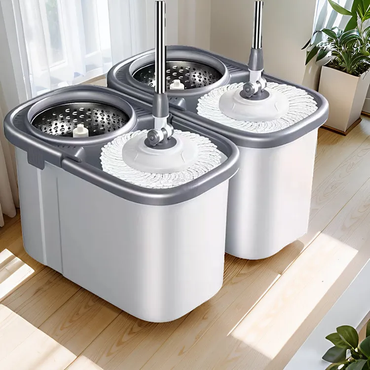 新款加厚拖地桶旋转拖把桶免手洗地拖家用一拖净懒人甩干神器拖布