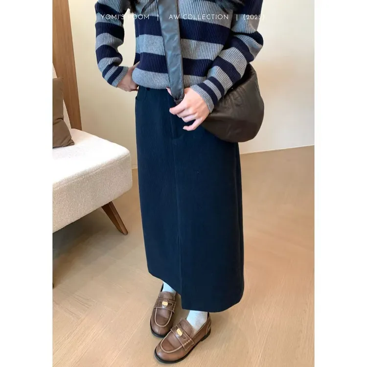 YOMI小个子【米兰达】毛呢半裙保暖休闲百搭显白显高显瘦秋冬季