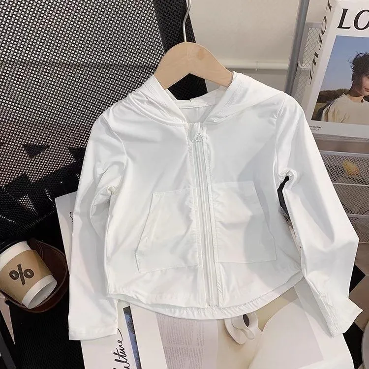 女童防晒衣夏季薄款2025新款儿童冰丝连帽防晒外套宝宝夏装皮
