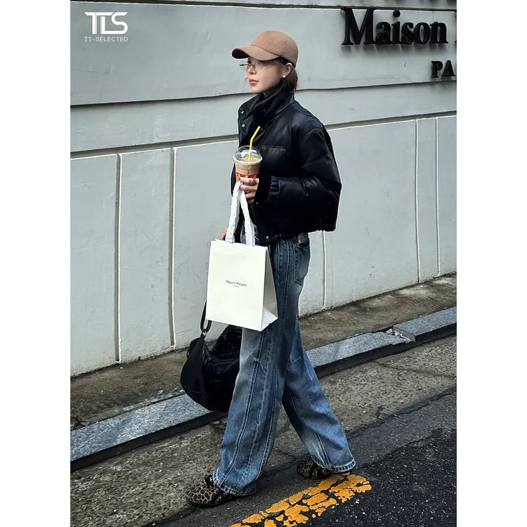 TT【万能鹅】新西兰进口羊皮真皮90白鹅绒保暖加厚羽绒外套TT-Y5132