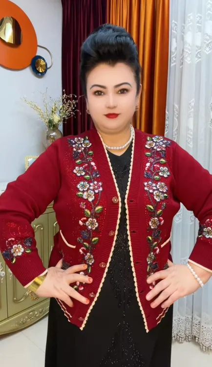 宽松薄款中老年女装妈妈款花棉衣外搭女士金丝民族风