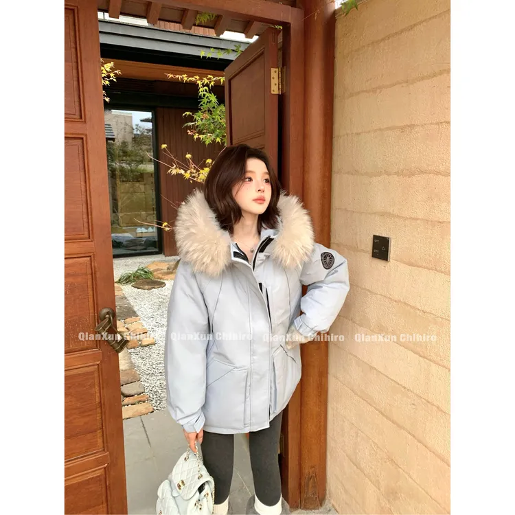 「冰川派克」秋冬时尚气质百搭洋气轻奢小众休闲羽绒服QXQ5YRF8215A