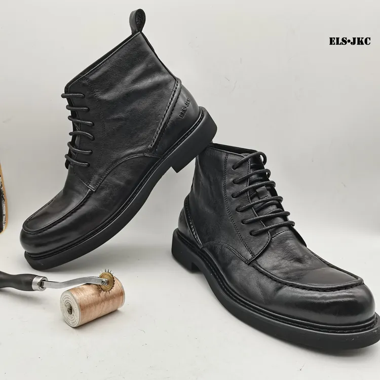 ELS•JKC品牌,俄罗斯设计师设计俄款马臀皮男款捷克靴
