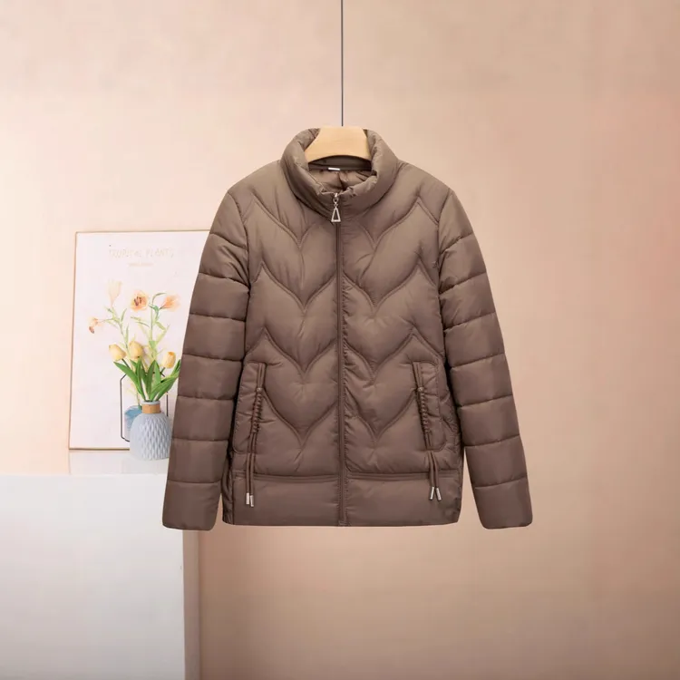 中老年女装秋冬棉衣外套妈妈装棉服老年人大码外套纯色插袋棉衣批