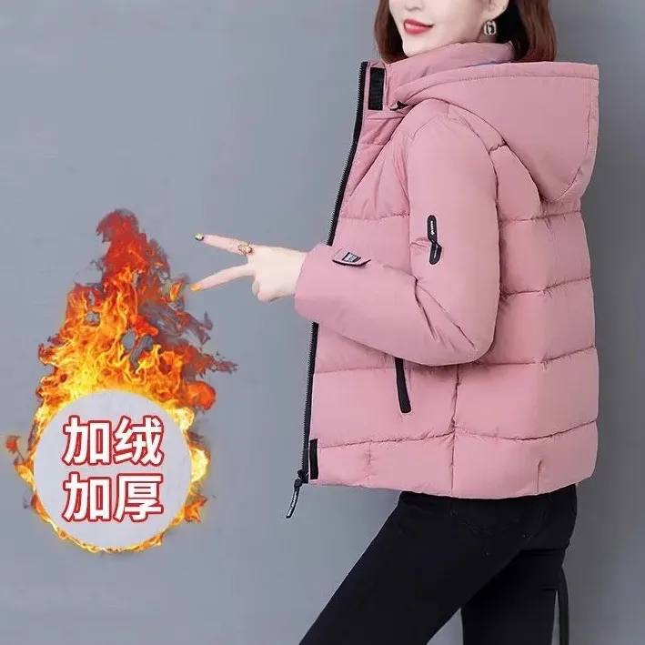 棉服女短款冬季2025新款棉衣加绒加厚宽松小个子棉袄爆款外套