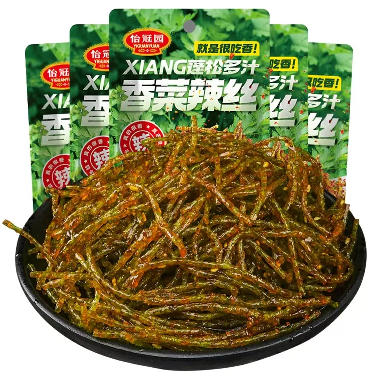 怡冠园辣条香菜芝麻香辣味香港公司监制品质保障湖南长沙零食麻辣