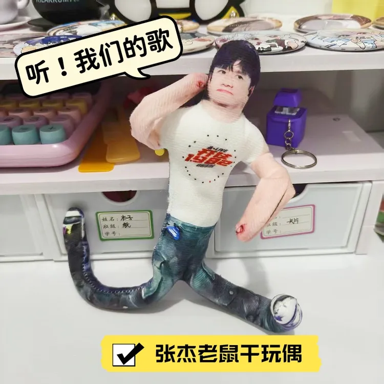 张杰老鼠干铁丝骨架周边抽象玩偶四肢分离有骨架可摆任意凹陷造型
