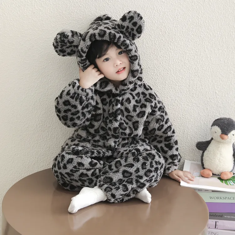 男童珊瑚绒睡衣秋冬款加厚男孩宝宝法兰绒套装冬季新款儿童家居服