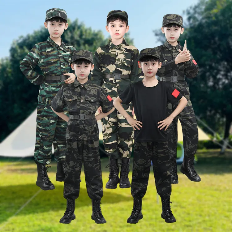 国庆儿童迷彩服中小学生军训户外特种兵套装幼儿园迷彩服儿童男