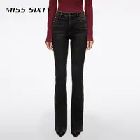 Miss Sixty2025冬季新款牛仔裤女含羊绒修身显瘦复古喇叭长裤厚款