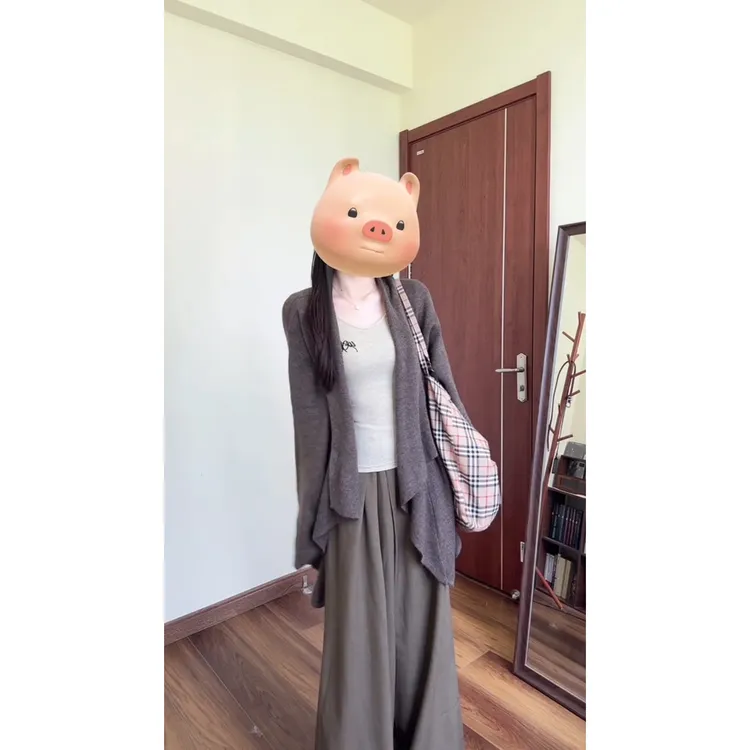 针织毛衣开衫三件套可外穿家居服睡衣女秋季2025新款阔腿长裤套装